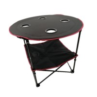 Folding Camping Table 4 Mesh Cup Holders 