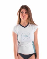Jobe Rash Guard Shortsleeve Women V-Neck White