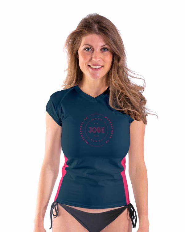 Jobe Rash Guard Shortsleeve Women V-Neck Midnight Blue